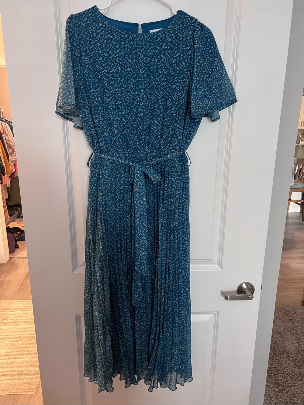 Baltic Born Teal Floral Midi Dress